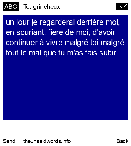 unsent message to grincheux
