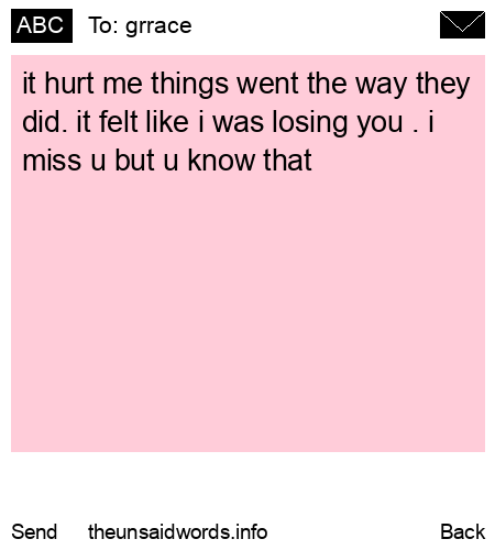 unsent message to grrace