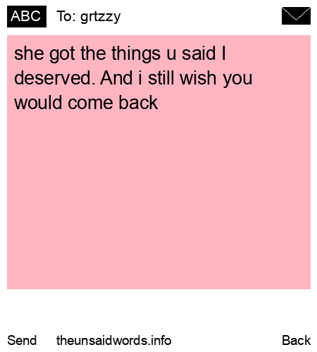 unsent message to grtzzy