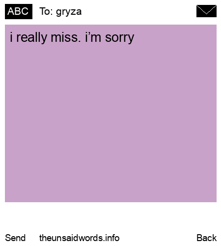 unsent message to gryza
