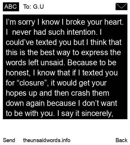 unsent message to G.U