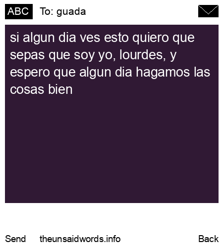 unsent message to guada