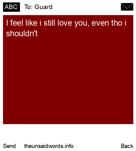 unsent message to Guard 
