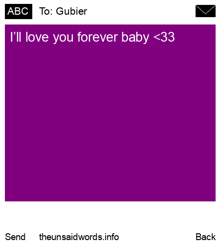 unsent message to Gubier