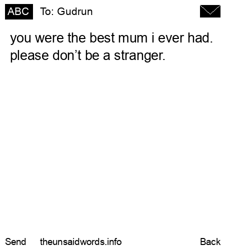 unsent message to Gudrun