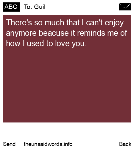 unsent message to Guil