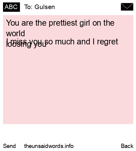 unsent message to Gulsen