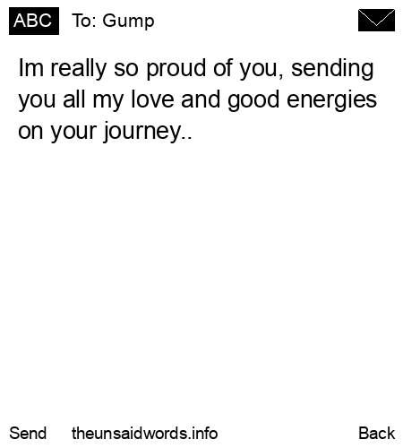 unsent message to Gump