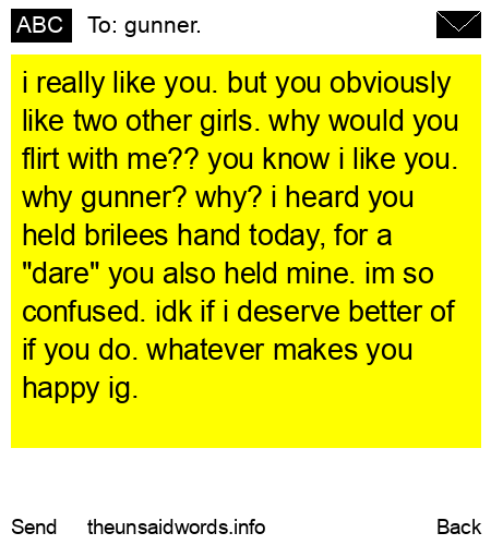 unsent message to gunner.