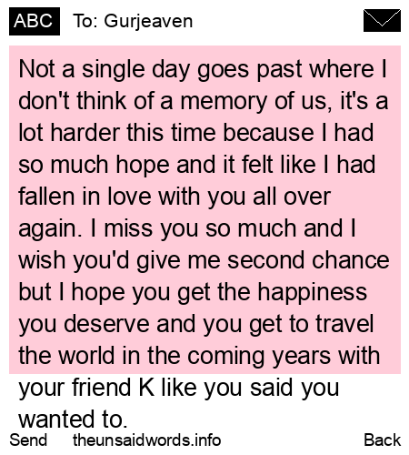 unsent message to Gurjeaven