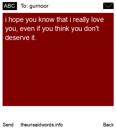 unsent message to gurnoor