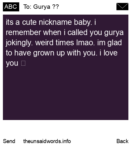 unsent message to Gurya ??