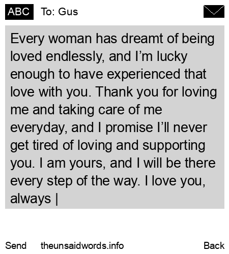 unsent message to Gus