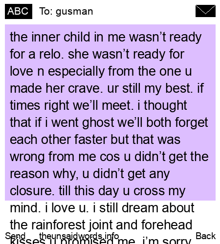 unsent message to gusman