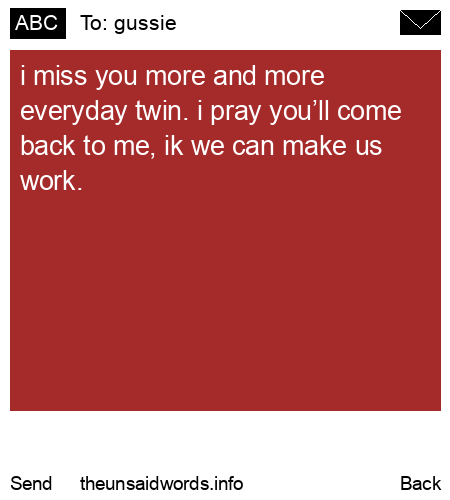 unsent message to gussie