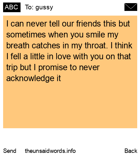unsent message to gussy