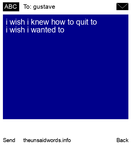 unsent message to gustave