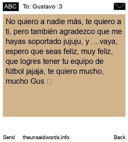 unsent message to Gustavo :3