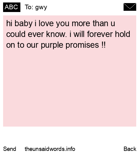 unsent message to gwy