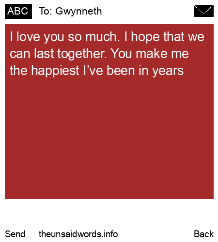 unsent message to Gwynneth