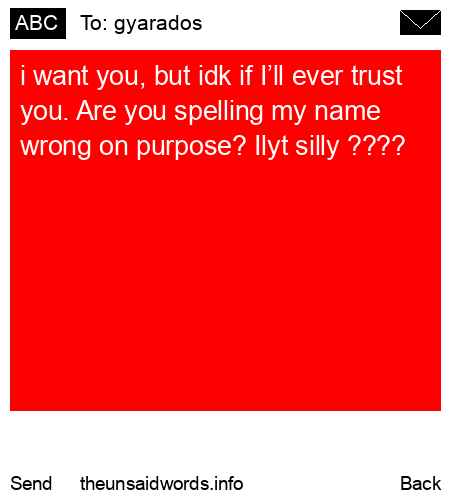 unsent message to gyarados