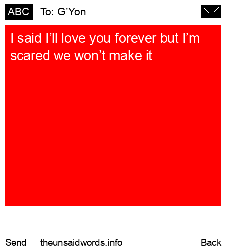 unsent message to G’Yon