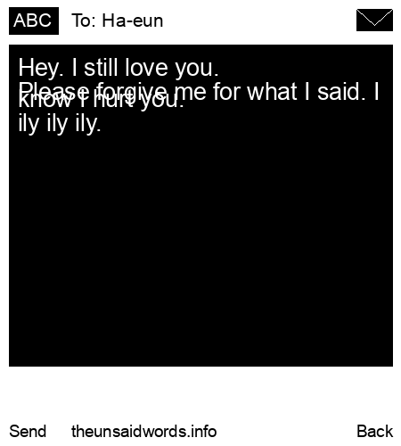 unsent message to Ha-eun