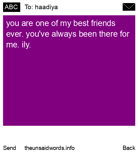 unsent message to haadiya