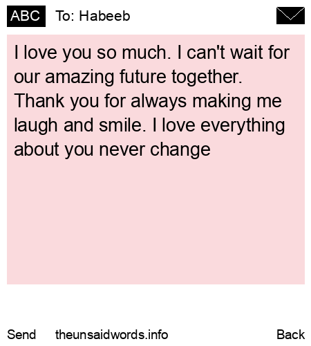 unsent message to Habeeb