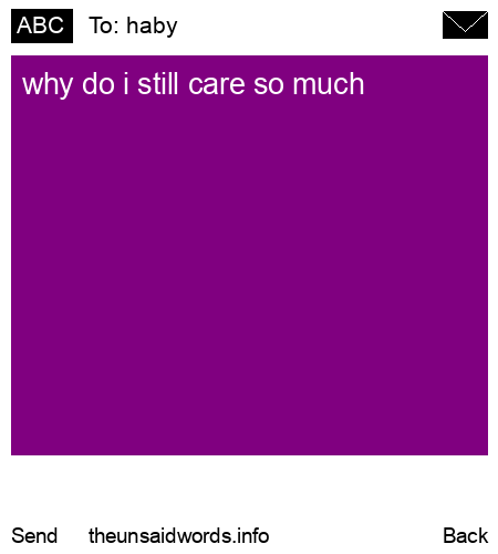 unsent message to haby