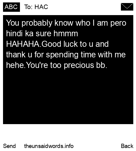 unsent message to HAC