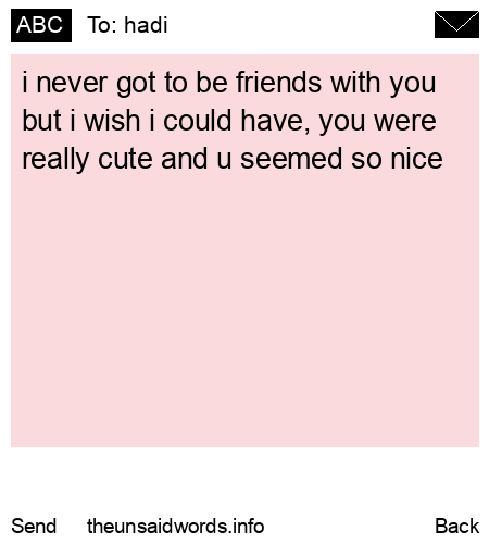 unsent message to hadi