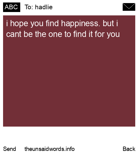 unsent message to hadlie