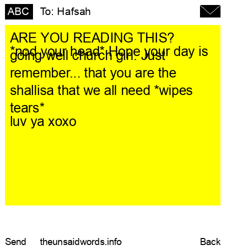 unsent message to Hafsah