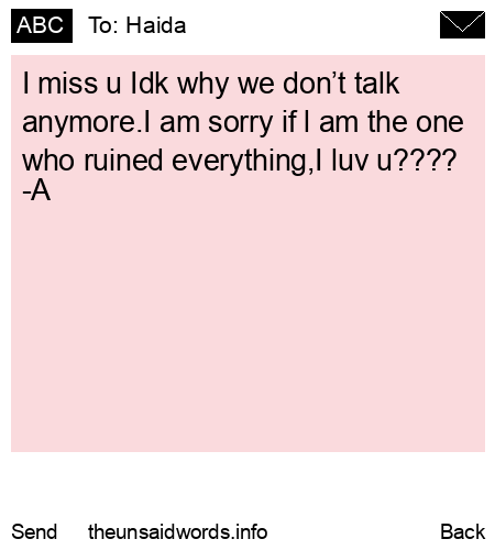 unsent message to Haida 