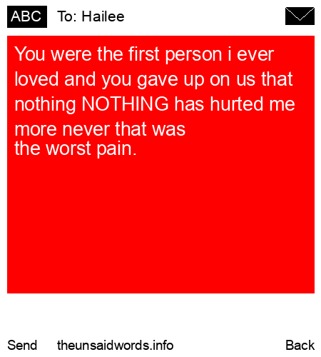 unsent message to Hailee