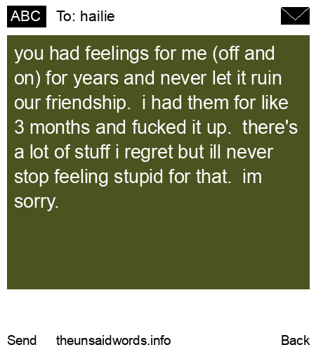 unsent message to hailie