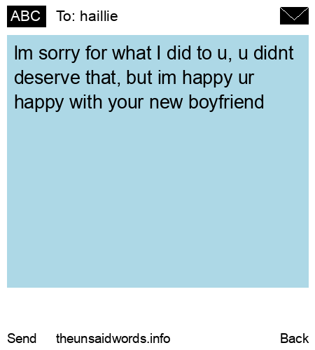 unsent message to haillie