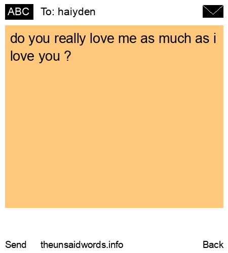 unsent message to haiyden 
