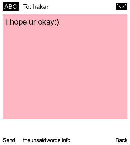 unsent message to hakar