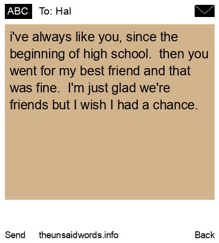 unsent message to Hal