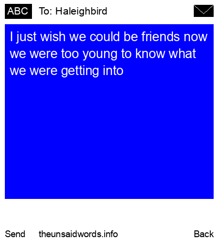 unsent message to Haleighbird 