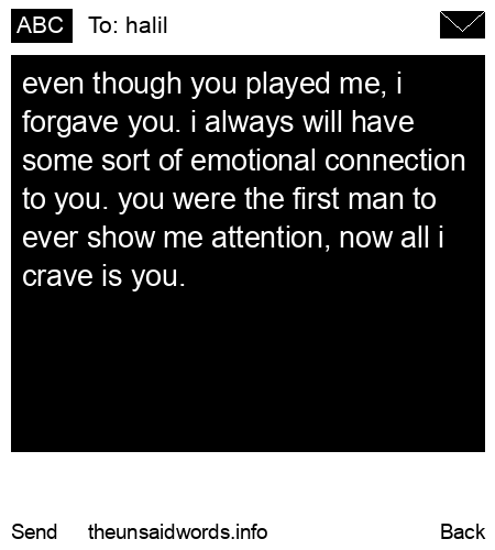 unsent message to halil