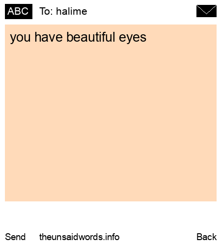 unsent message to halime 