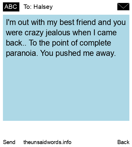 unsent message to Halsey