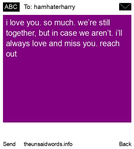 unsent message to hamhaterharry