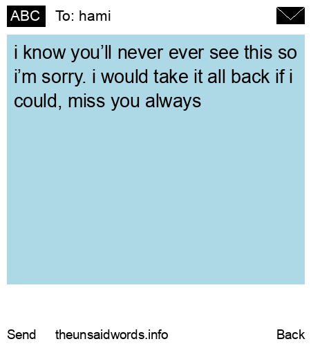 unsent message to hami