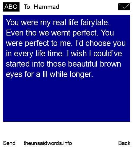 unsent message to Hammad