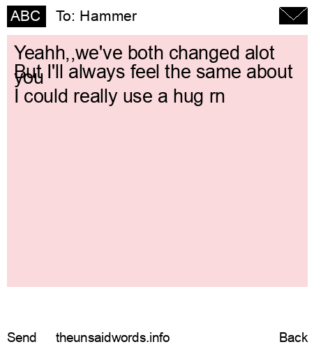 unsent message to Hammer