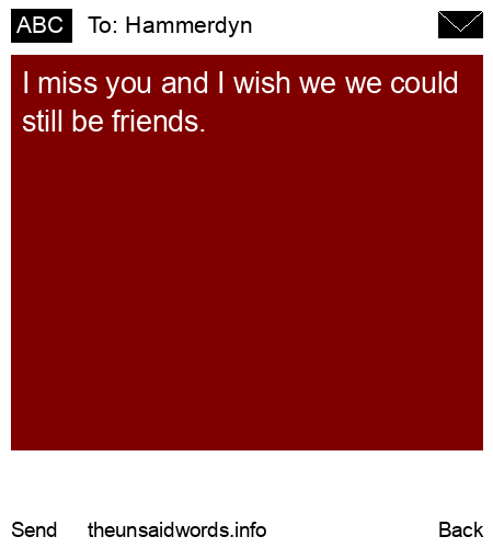 unsent message to Hammerdyn 